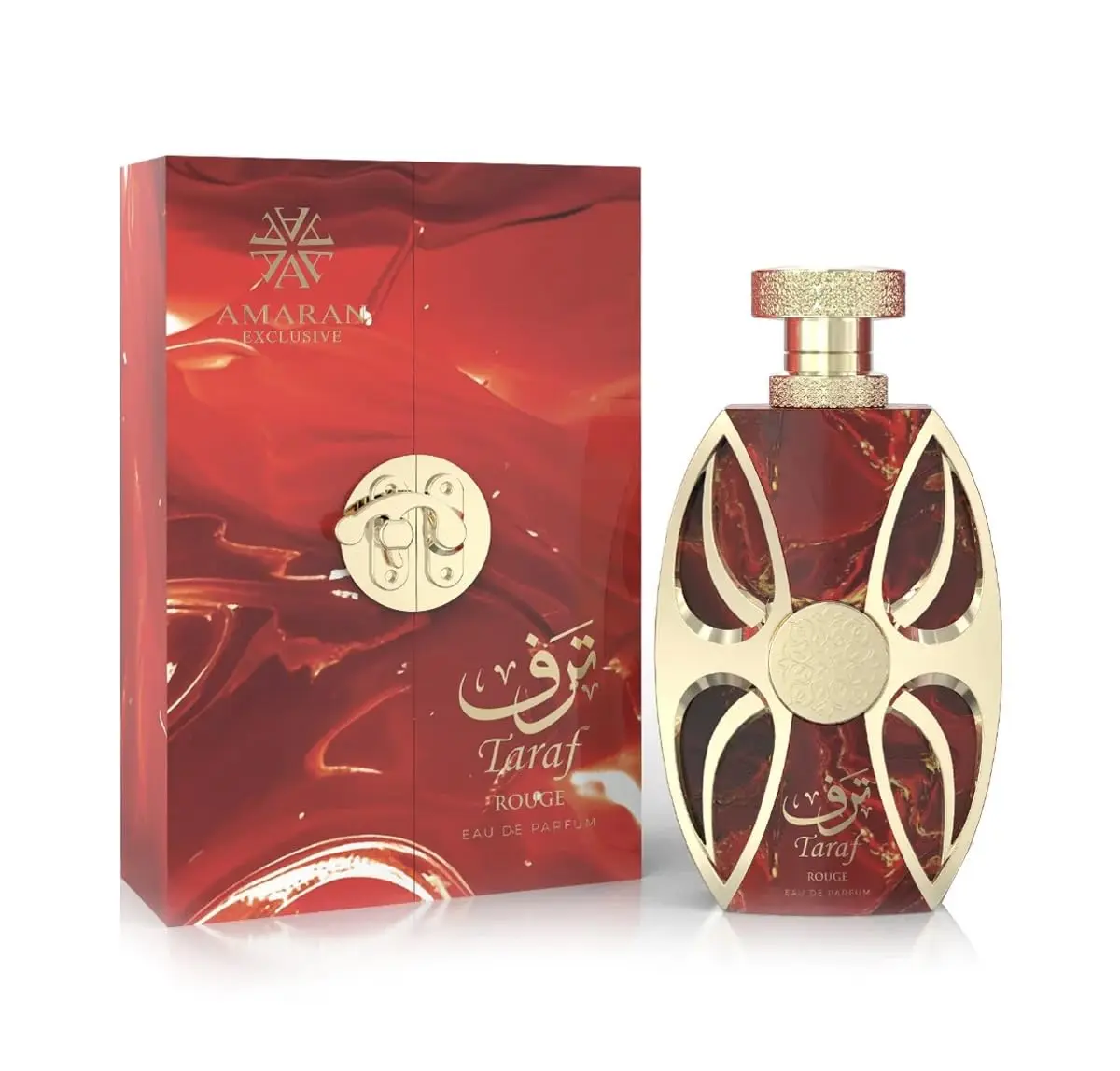 Amaran Taraf Rouge Unisex EDP Perfume - 100ml Dubai-Crafted, Elegant Alluring Floral Rose Scent, Aromatic Potent Strong Unisex Fragrance, Exclusive Single Item