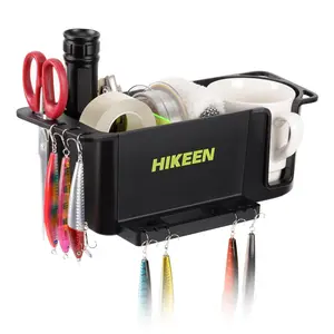 Boat Caddy Organizer Tackle Storage, Boat Cup Holder, Multifunctional Boat Storage Organizer Universal Fit for Boat, Kayak, Pontoon, Bass Boat, Jon Boat - Fishing Tool Holder, Boat Fishing Accessories (1Pack)