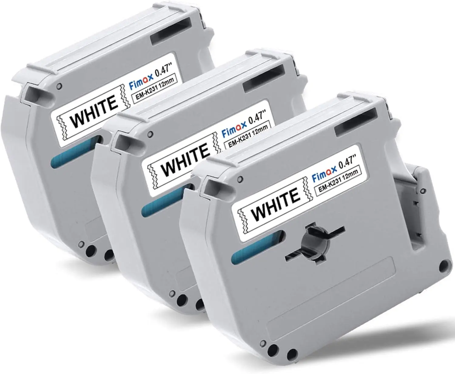 M-K231 12Mm Replacement for Brother M Tape 0.47'' White M-K231S Label Tape | Compatible with Brother PTM95 PT-90 PT-70 PT-65 PT-60 Ptouch Label Maker (NOT for PTD210 PTD220 PTN20, NO Tze TZ Btag Tape)