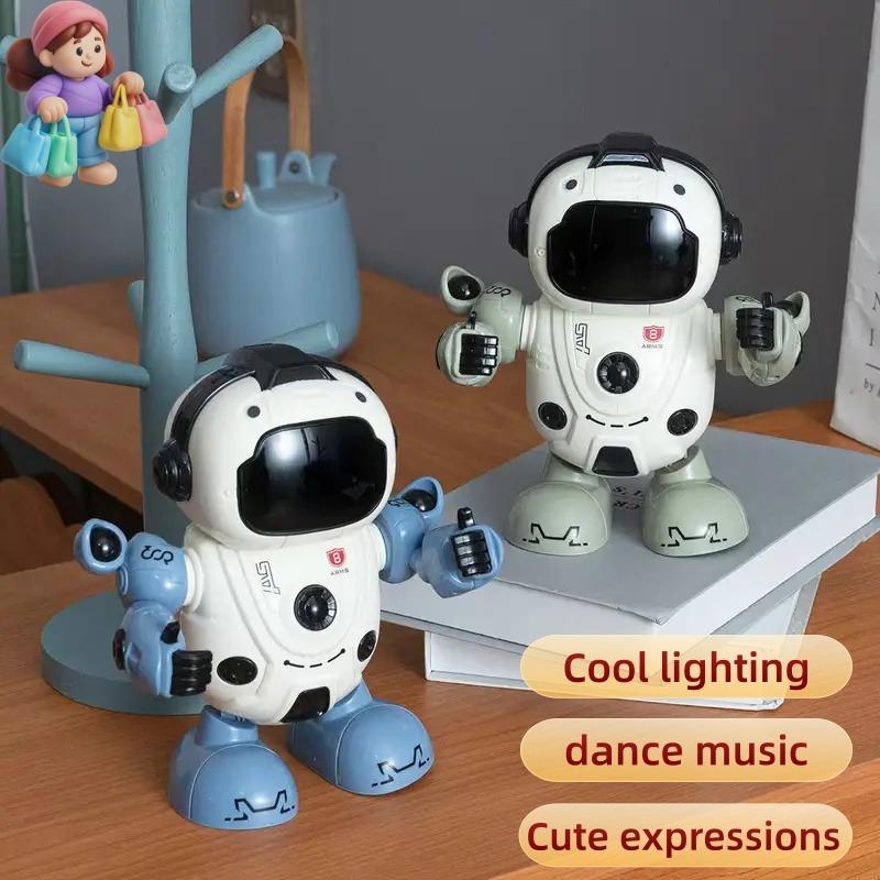 Intelligent dancing robot toy with RGB lights and over 10 dance movements - interactive party robot, learning toy, birthday and Christmas gifts, robot Flor, Halloween robot