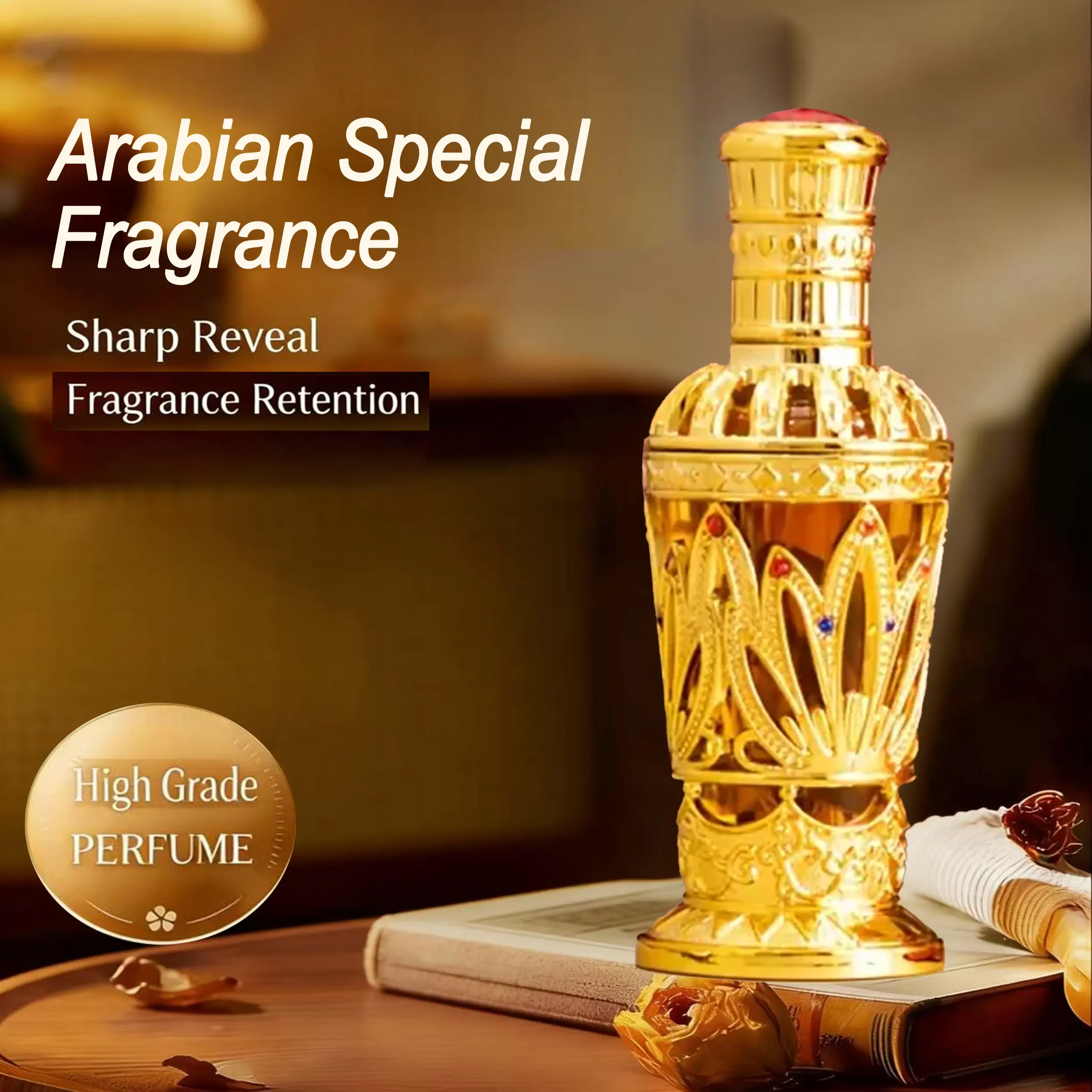 Arabic Perfume for Women & Men, Long-Lasting Eau de Parfum Spray with Oudh & Rose Notes, Arabian Nights Scent for Casual Wear & Gym - 3.4 oz, Arabic Perfume Women, Smelling Good, Middle Eastern, Arab Perfume