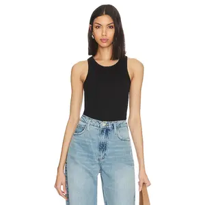 Enza Costa Bold Sheath Tank in Black