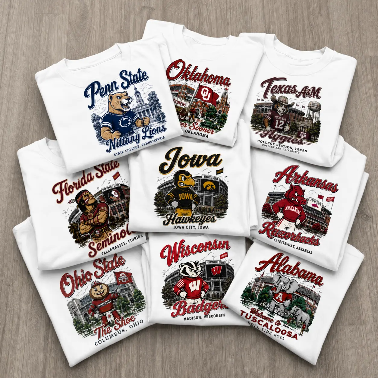 Vintage College Football Mascot T-Shirt White Color, Retro University Campus Graphic Tee, Classic College Sports Fan Shirt, Gameday Apparel, Alumni Gift, Distressed School Mascot Tee, Vintage Football Graphic Shirt