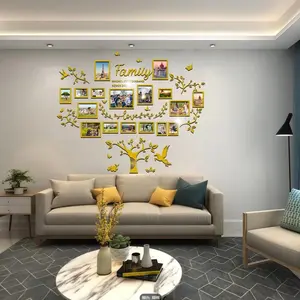 Wall Sticker Photo Frame Acrylic Pony Photo Frame 3D Living Room Wall Decoration DIY Photo Tree Art Wall Sticker Children's Room Decor Wall Decal Wall Stickers Decor