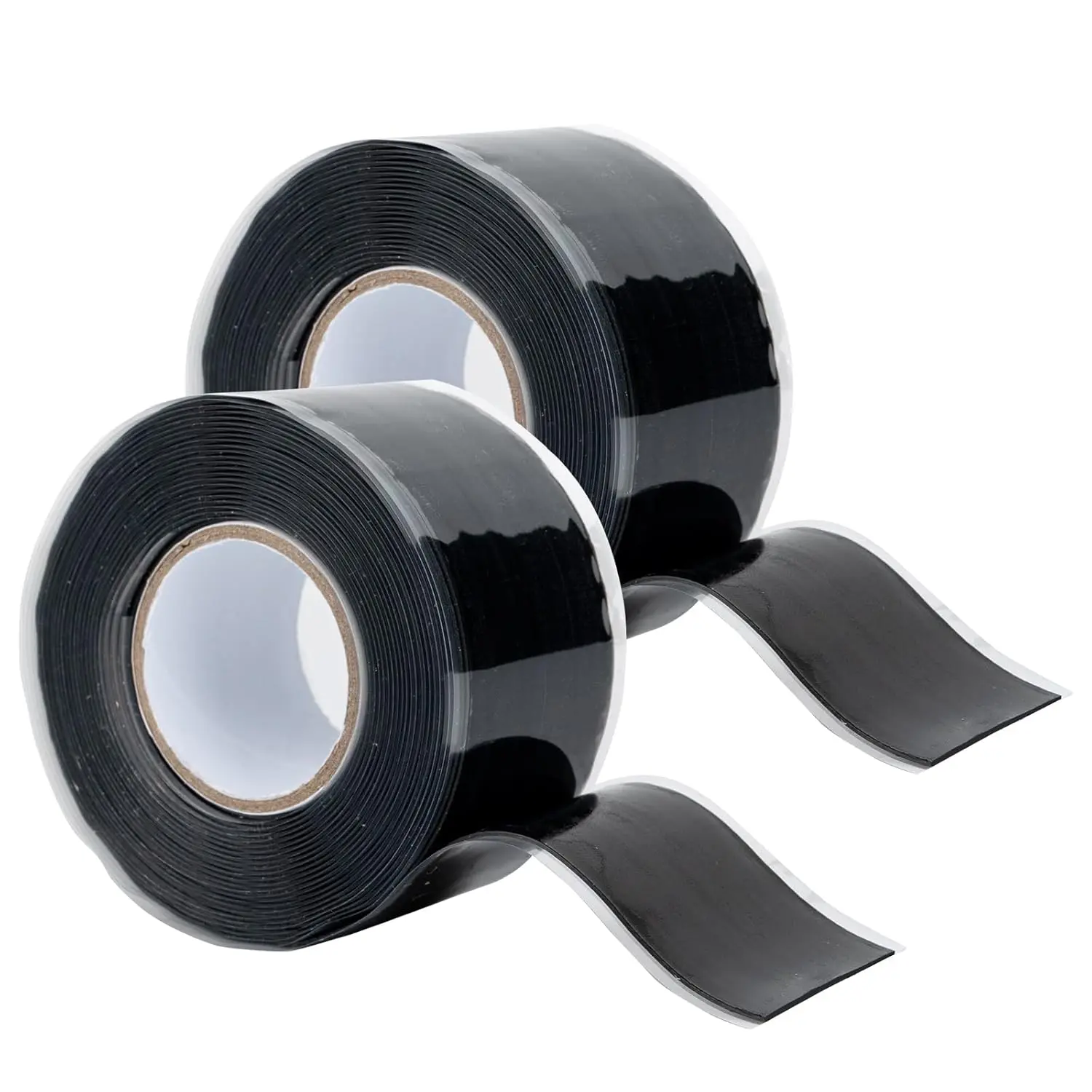 2 Rolls Self Fusing  Tape 1in x10ft  Rubber Tape, Water Hose Leak Seal Tape, Rescue Tape,Pipe Plumbing Hose Repair Tape for  Insulating Strech Wrap Seal Black,Grip Tape