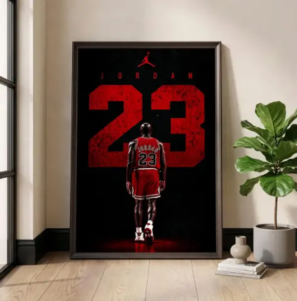 [40% OFF] [UNFRAMED]     Michael Jordan Poster, Basketball Wall Art, Number 23 Print,