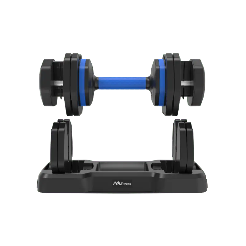 Adjustable Dumbbell - 55lb x2 Dumbbell Set of 2 with Anti-Slip Handle, Fast Adjust Weight by Turning Handle with Tray, Exercise Fitness Dumbbell Suitable for Full Body Workout