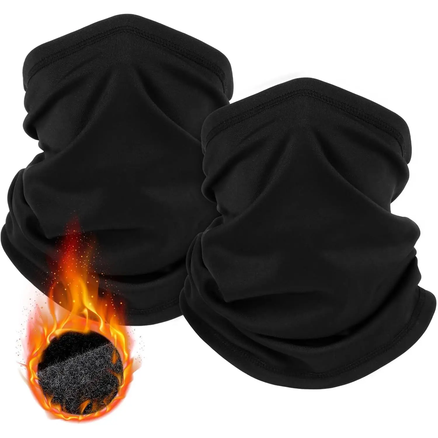 2 Pack Winter  Gaiter Warmer for Men&Women,Windproof  Cover Fleece  Mask Scarf for Cold Weather