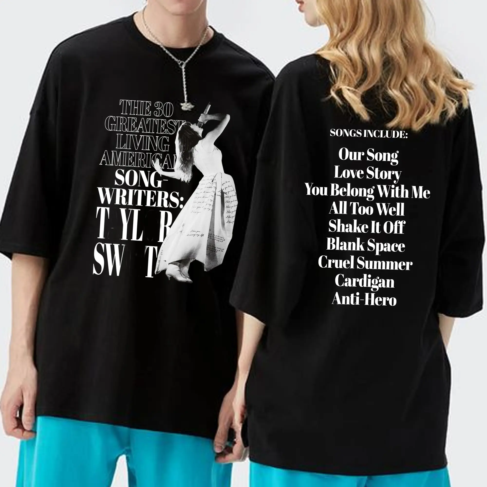 The Greatest Song Writer 2 Sides Unisex T-Shirt Sweatshirt Hoodie Gift For Music Lovers Shirt 100% Cotton Classic Fit