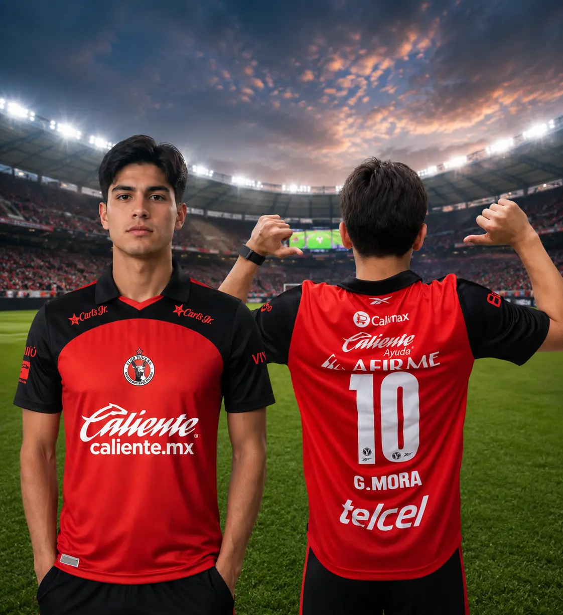 Mora#10 2026/27 Tijuana home jersey, football shirt for fans.