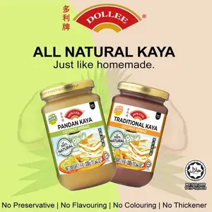 DOLLEE All Natural Kaya 330g Coconut Spread Halal 100% Natural Gluten Free Assorted Flavors