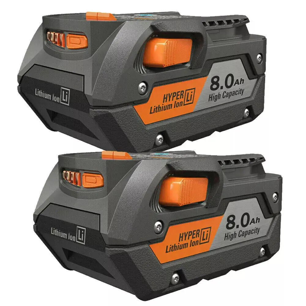High quality PACK For Ridgid R840087 8.0Ah Lithium Battery Rigid 18 Volt R840086 Power Tools