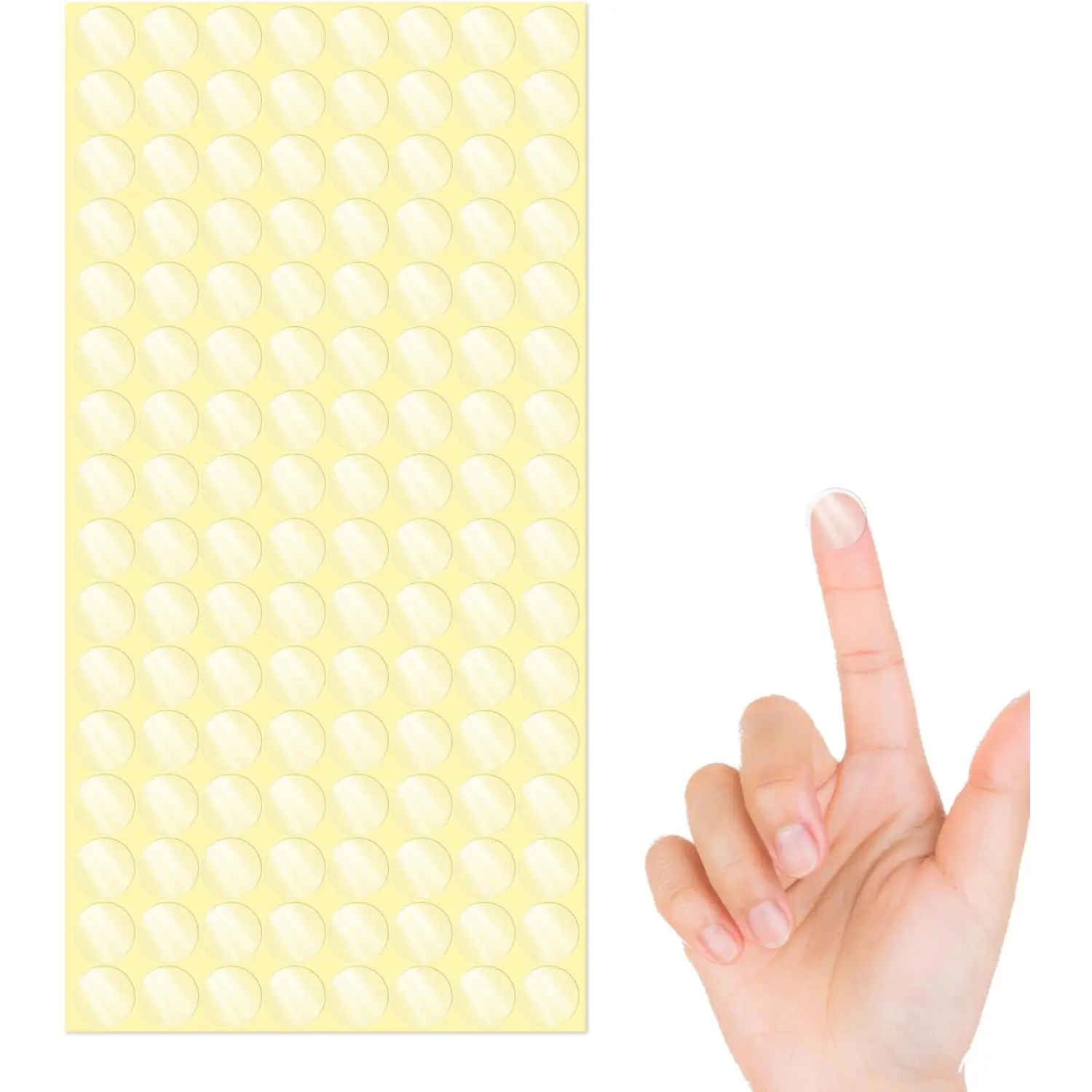 Transparent Dots Stickers Vinyl 0.6 Inch Self-Adhesive Round Clear Labels  Circle Wafer Decal for Seal Envelope Package Retail 1280 count