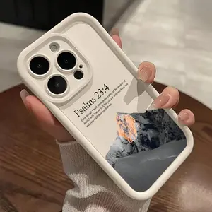 Case for 17 Air iPhone 16 Pro Max 16 Plus 15 14 13 12 11 Mountain Psalm Advanced fashion gift Drop Protection Shockproof Soft Silicone smartphone Cover.QXB845