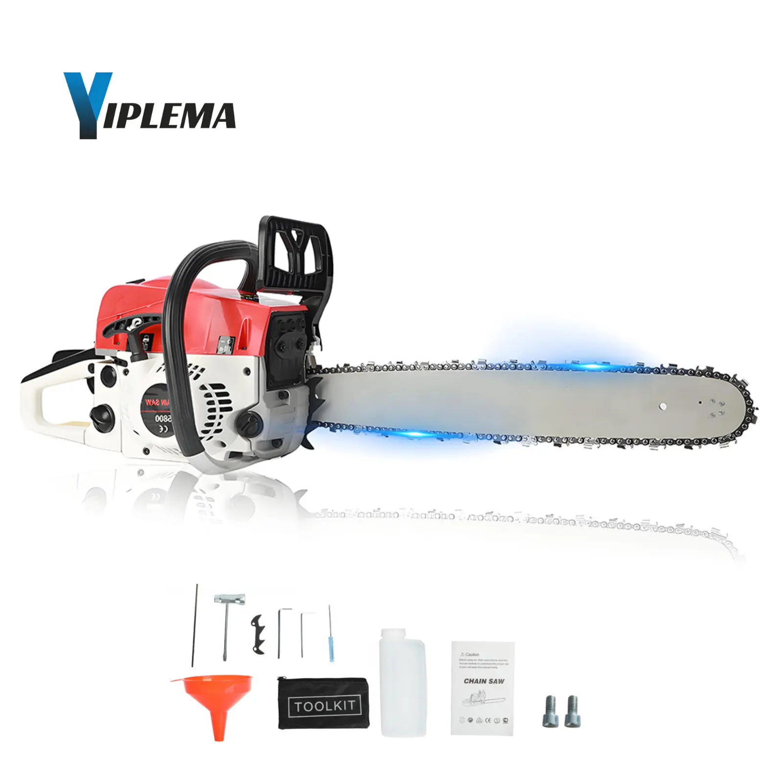 【Summerfinds】YIPLEMA 58CC 20-in High-Power Gas Powered Chainsaw, Portable Handheld High-Strength Steel Chain Saw, 3.22HP, 12000 RPM Max Speed, Versatile Cutting Diameter, Sawdust Splatter Reduction Garden Work Tool