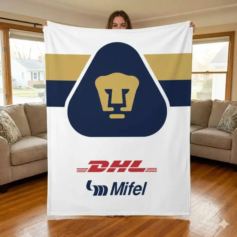Liga MX  Pumas UNAM Blanket Soft Funny Throw Blanket Cozy Lightweight Plush Portable Cover Blanket For Sofa,Warm Gift For Birthday,Christmas,Multiple Blanket Suitable as a gift sizes 60*80,30*40 ,40*50 50*60