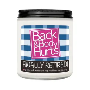 Retirement Gifts for Women Men - Lavender Scented Candle, Funny Retiring Farewell Gifts for Coworkers, Boss, Friends, Teacher, Family, Natural Soy Candles, Home Fragrances