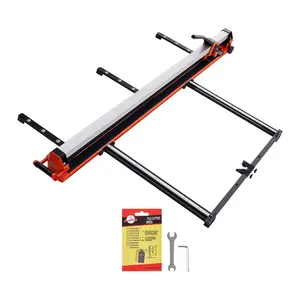 【FathersDayGift】VEVOR 63-Inch Manual Tile Cutter, Upgraded Rail and Sliding Head, Precision Alignment Guide, Tungsten Carbide Cutting Wheel, Support Legs with Swivel Wheels, for DIY Pros, Ceramic, Floor, Wall Tiles