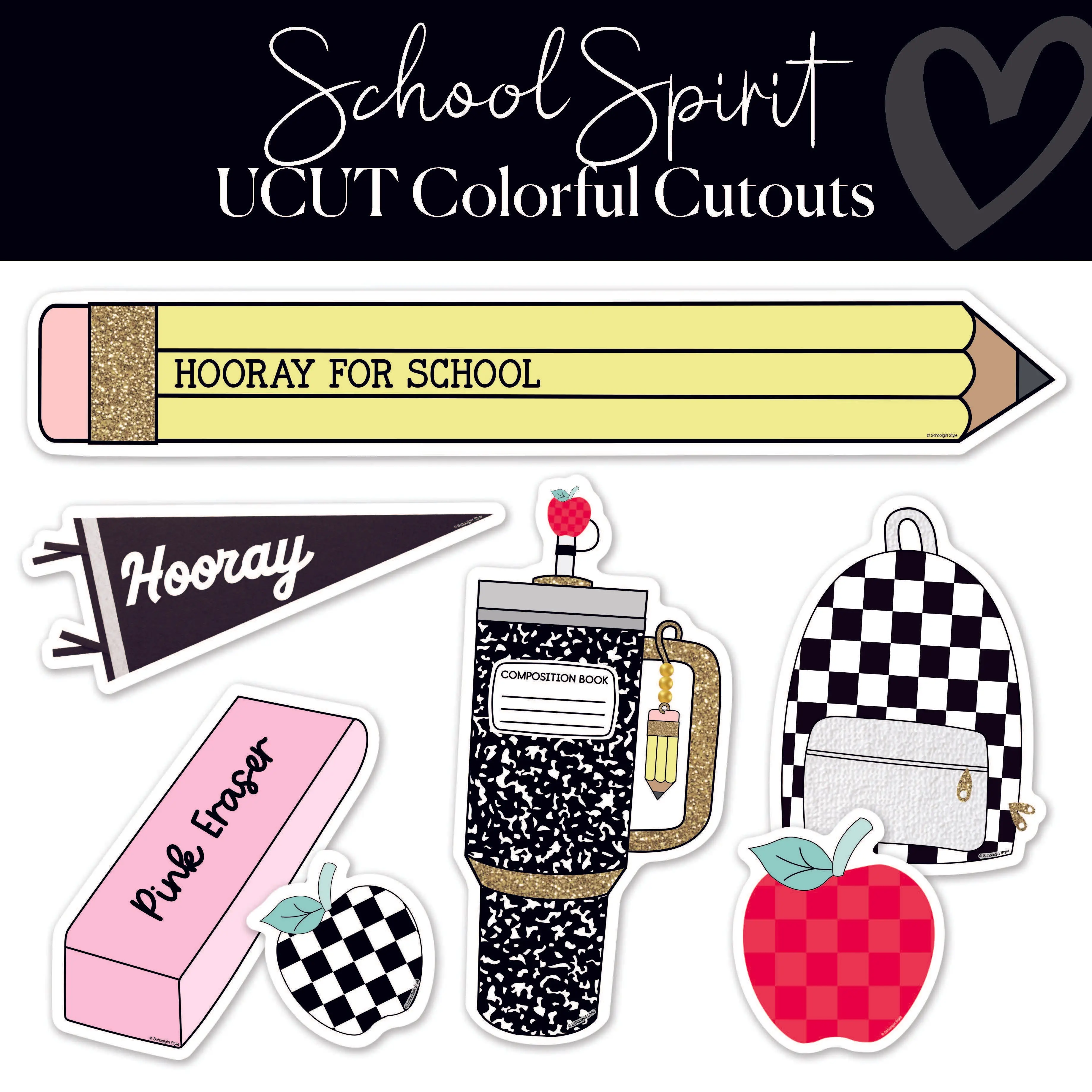 School Supplies Classroom Cutouts | School Spirit