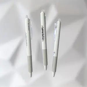 Pilot Frixion 0.7mm Erasable Gel Pen - 3 Pack, Minimal White Body with Offline Humans Logo, Thermo Sensitive Ink, Perfect for Journaling & Note-Taking