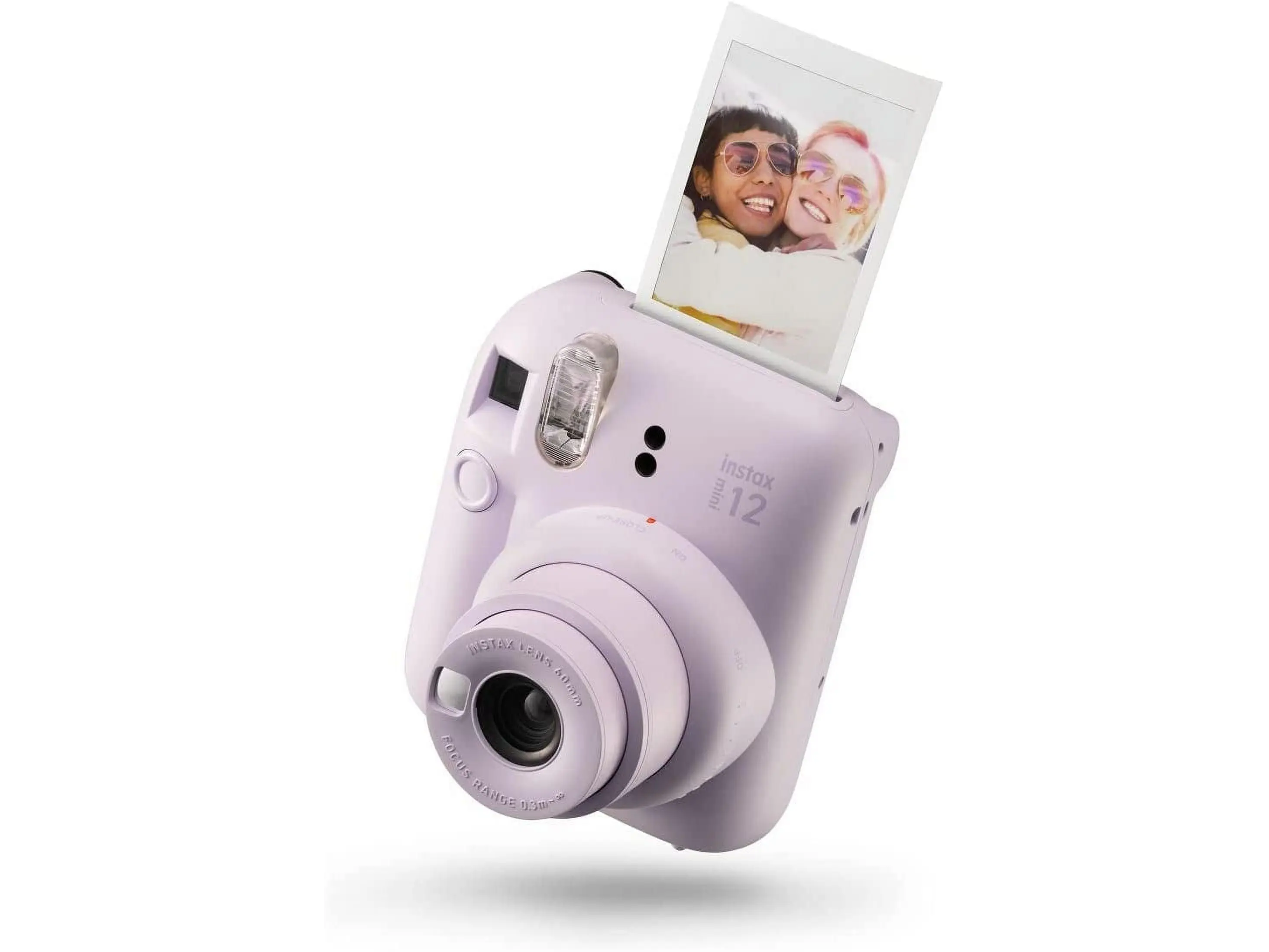 Fuji Film USA 16806286 Instax Mini 12 Purple Instant Camera - Single Unit, Built-In Selfie Lens, Selfie Mode, Automatic Flash, Optical Finder, Fixed Focus, Batteries Included