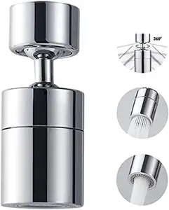 Faucet Aerator, Swivel Faucet Aerator,360°Twist Kitchen Sink Aerator, Sink Sprayer Attachment, Faucet Replacement Part 55/64'' Female Thread, Chrome