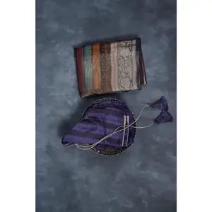 Exquisite Sabhyasachi Lehariya Organza Silk Saree with Kanchi Border