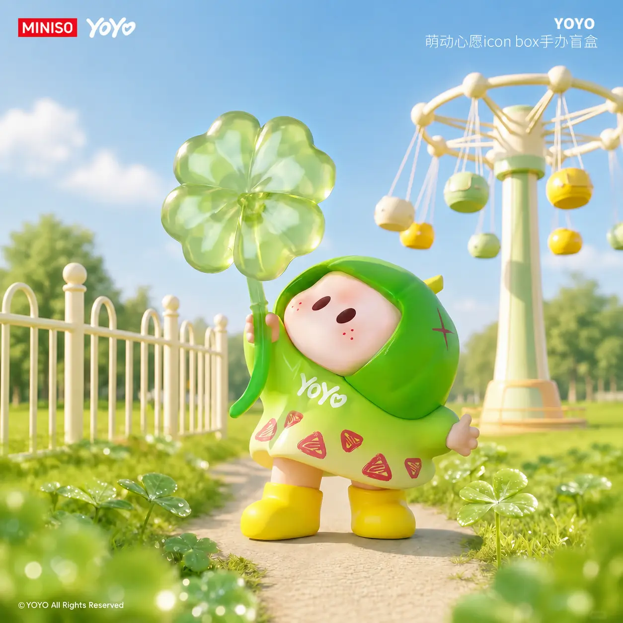 YOYO Sweet Wish Icon Box Figure Blind Box - 4-Leaf Clover Themed Adorable Dolls, Aesthetic Room Ornament, Ideal Surprise Gift for Trendy Cartoon Collectors, Sohochic Collectible Toy