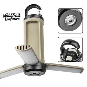 Rechargeable LED Camping Lantern, Foldable Portable Tent Light with 6 Lighting Modes, Multifunction Camping Light for Hiking, Fishing & Emergencies lightweight edc knife sheath d2 steel secure locking system small straight nylon solar Work Dual Laser Flas