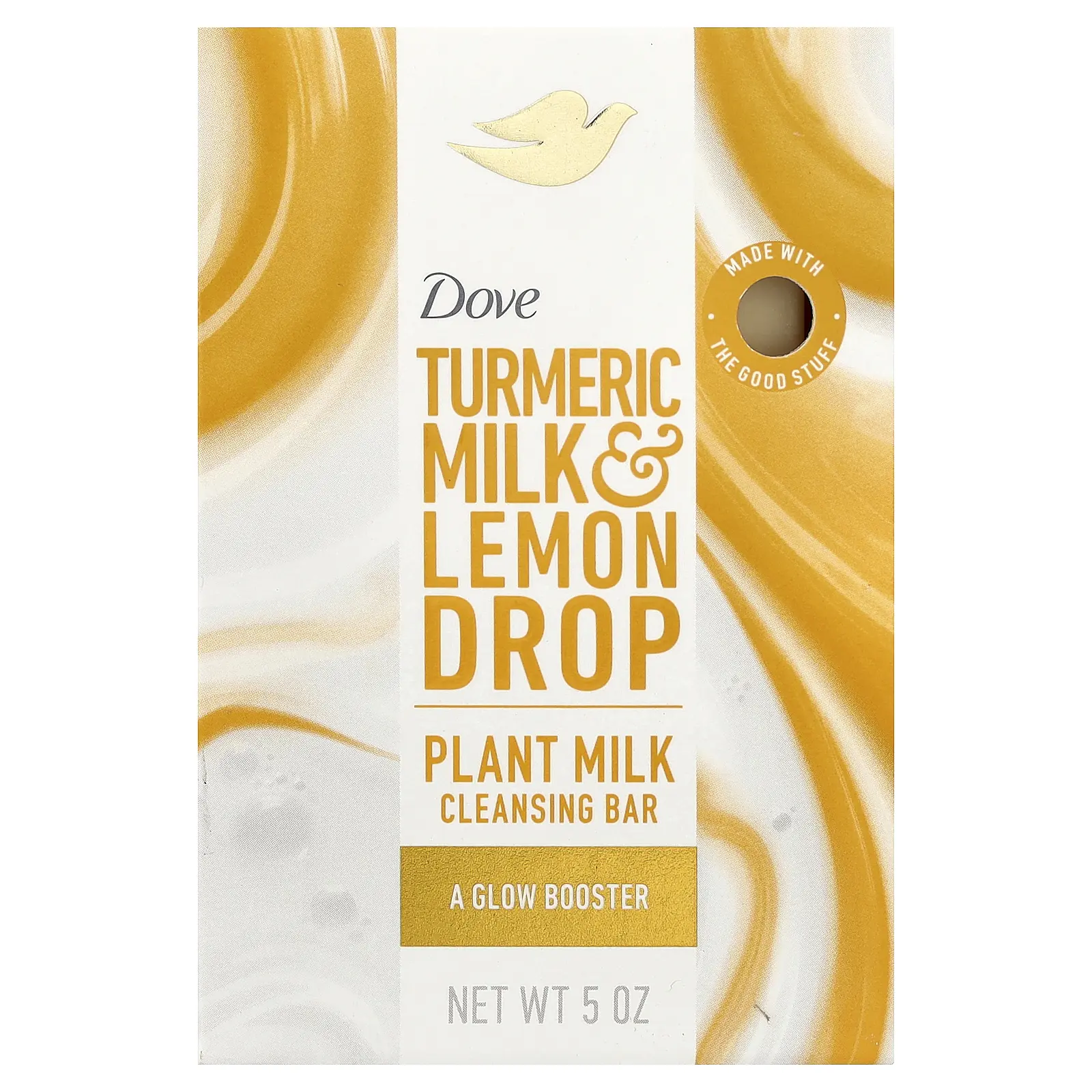 Dove Plant Milk Cleansing Bar Soap, Turmeric Milk & Lemon Drop, 5 oz
