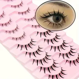 Anime Cosplay Eyelashes, Natural Look Eyelash Extensions, Self Grafting Curl Eyelashes, DIY Eyelash Extensions, Eye Makeup Enhancement False Eyelashes for Women & Girls, Cosmetic