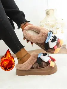 Women's Comfortable Bear Slippers, Plush Teddy Design, Soft Material, Indoor Wear, Fashion Daily Shoes, Cozy and Stylish