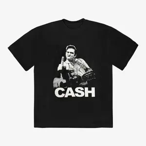 Johnny Cash V1 T shirt BLACK