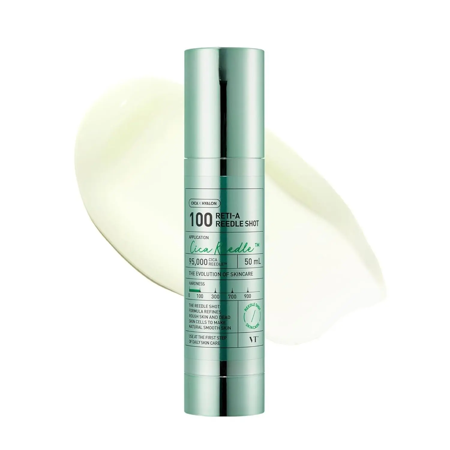 VT Cosmetics Reti-A Reedle Shot 100 Anti-Aging Retinol Serum - Radiant, Smoother, Fragrance-Free, Plant-Based, Cruelty-Free, Vegan, Hydrating Korean Booster with Bakuchiol for Beginners, All Skin Types, 1.69 fl oz (50ml)
