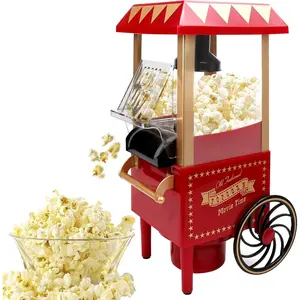 Hot Air Popcorn Machine, Popcorn Maker, 1200W Home Electric Popcorn Popper with Kernel Measuring Scoop,  Oil-Free &  for Home, Birthday Party, Movie Night or Christmas (Small)