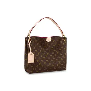 Louis Vuitton Graceful PM Monogram Coated Canvas Hobo Bag with Leather Trim for Women in Brown