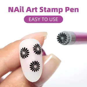 30pcs Professional Nail Art Stamping Tools Set Precision Manicure Kit with Various Delicate Floral Pattern Templates No Scent Non Toxic Nail Stamper Pen for Beginners DIY Nail Designs to Create Stunning Flower Design Nails at Home