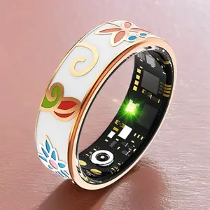 Upgrade Version Enamel Health Smart Ring Tracker, Fitness Sleep Daily Monitor, Unisex, Ideal Gift, IP68 Waterproof, Lithium Battery, Smart Wearable Devices