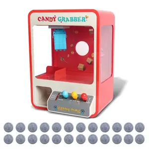 Electric Claw Machine, Cartoon Grab Toy, Mini Coin-Operated Doll Machine, 24 Simulation Coin, Birthday Gifts, Christmas Gifts, Party Game