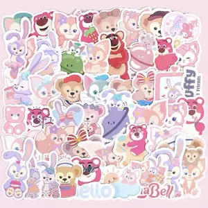 Disney Lingna Belle Strawberry Bear Stickers 50PCS Adorable Designs for Journals Planners and Personal Items