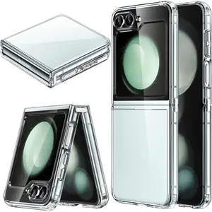 Phone Cases for Samsung Galaxy Z Flip 7 Galaxy Z Flip 6 5 4 2 case Transparent Protective Phone Cover with Shockproof Bumper and Anti-Scratch Back Non-Yellowing case for Samsung Galaxy Z Flip 7  (Clear)