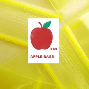 CrazyCoolBuys 1000 Pack Apple Brand Yellow 2Mil Bags 1,000 Baggies Resealable Plastic