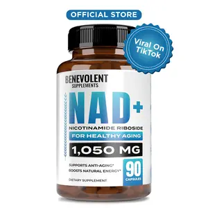NAD+ Supplement, High Absorption NAD Supplement Cell Power Regenerator Nicotinamide Riboside with Trans-Resveratrol - Healthcare Vitamin