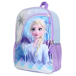 Disney Frozen Elsa 16" Girls Bag School Travel Backpack With Reflective Designs