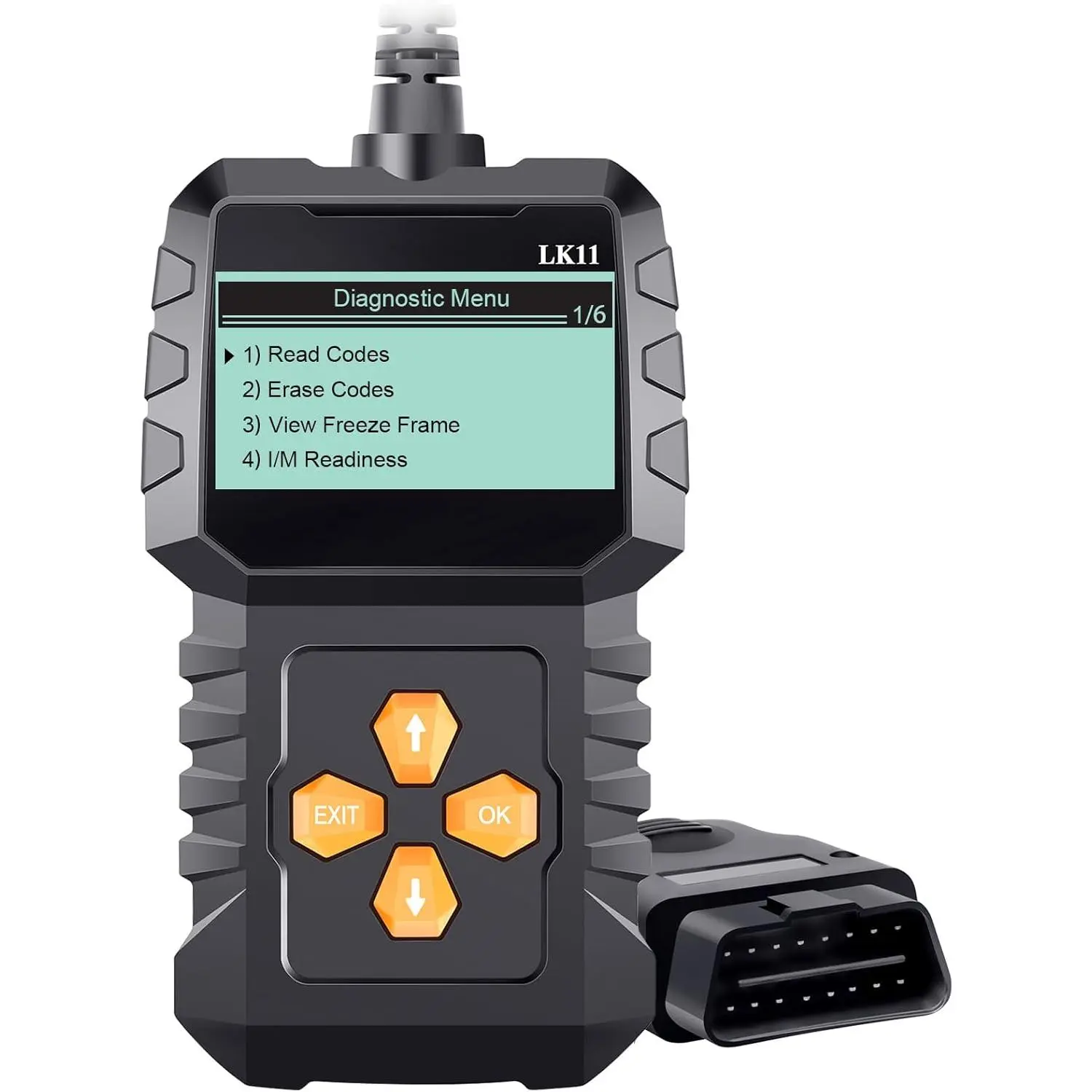 OBD2 Scanner Ease Setup Plug-Play: Clear Reset Engine Error Code Professional Code Reader Diagnostic Scan Tools with Freeze Frame/I/M Readiness for  Since 1996 & Newer - LK11