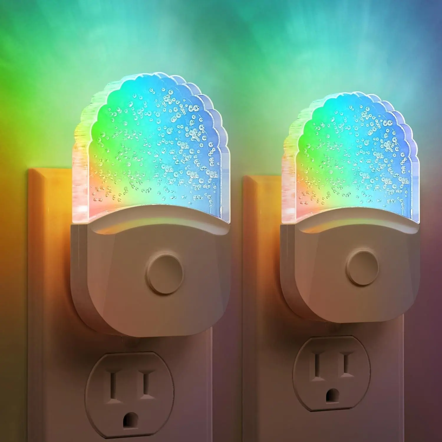 [Limited-time deal] 2 Pack Arcylic RGB Night Light, RGB Lamp, RGB Baby Lights, Decorative Night Light for Bedroom, Living Room Home Lighting