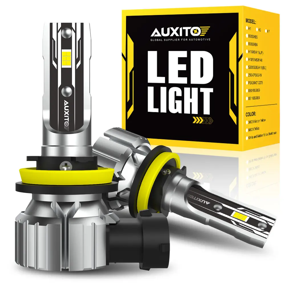 AUXITO White LED 9005/HB3/9006/HB4/H11/H9/H8/H7/H4 Headlight E2 Series Bulbs High/Low Beam Bright Kit AUXITO White LED 9005/HB3/9006/HB4/H11/H9/H8/H7/H4 Headlight E2 Series Bulbs High/Low Beam Bright Kit