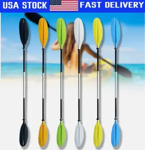 Aluminum Kayak Canoe Paddle Double-Ended Detachable 220cm Lightweight Afloat Oar