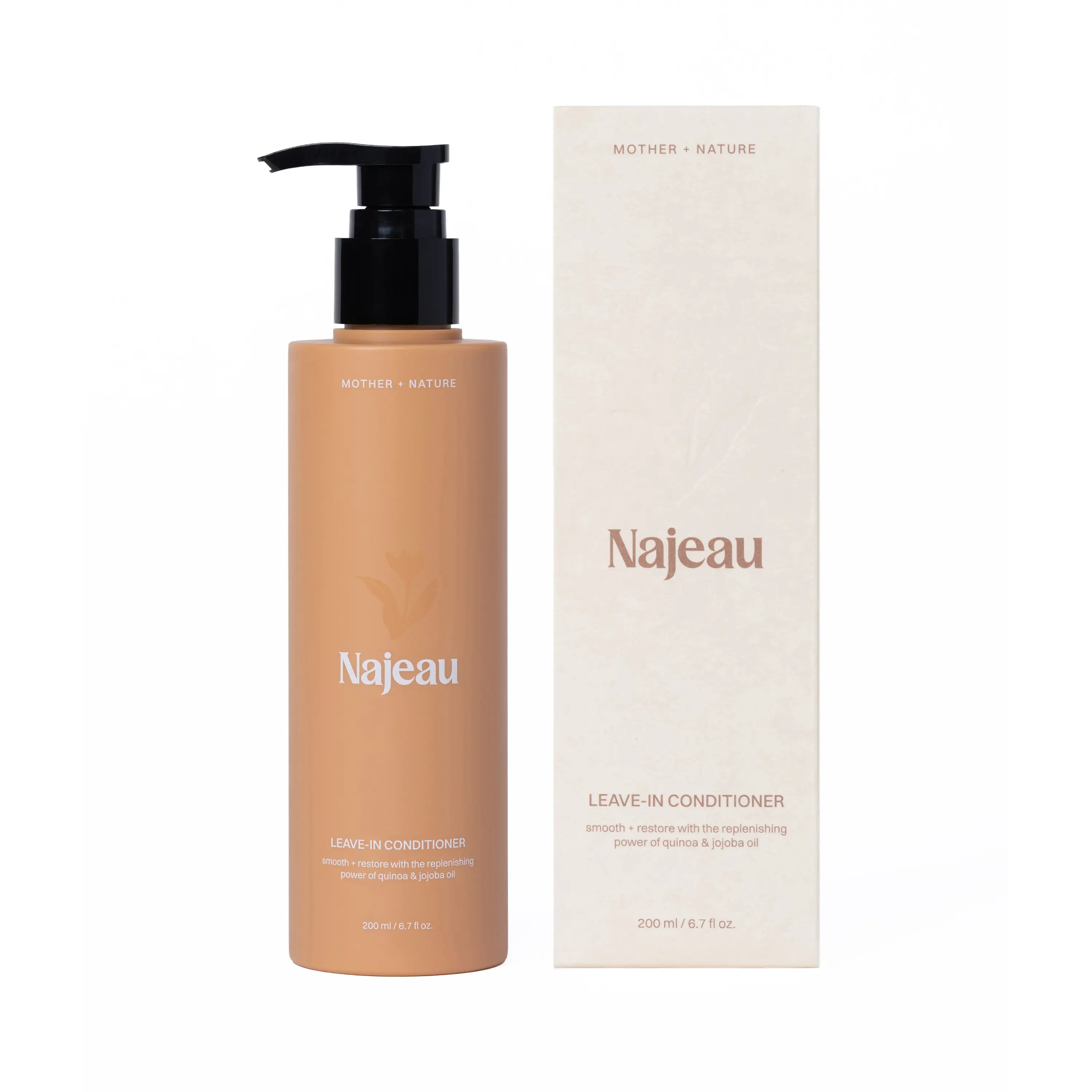Najeau Leave-In Conditioner - Frizz-Fighting Leave-In Cream | Hydrolyzed Quinoa & Jojoba Oil | Detangles, Smooths & Strengthens Strands | Suitable for All Hair Types | Vegan