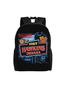 1 piece Schoolbag Expedition To Visit Hawkins Indiana Back to school season Sturdy Shoulder stranger things Students Birthday Multi-Function Handbag Office Work 